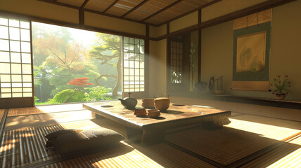 Clip art for background of Japanese-style room