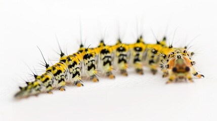Fototapeta premium Caterpillar on White Background