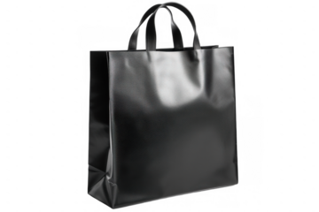 Black Shopping Bag with Handles
