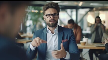 Fototapeta premium Businessman in a Meeting