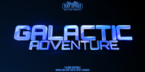 Galactic editable text effect, customizable space and cosmic 3d font style