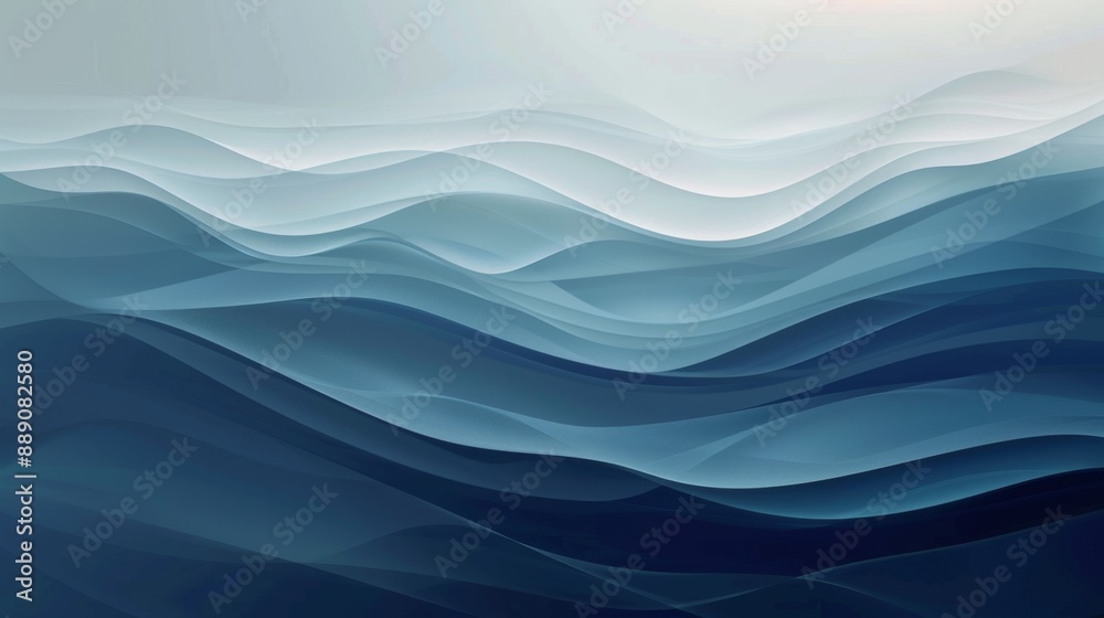 Wall mural abstract blue waves background.