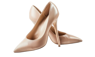 Beige High-Heeled Shoes