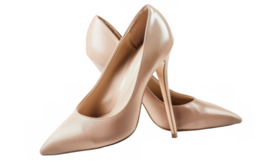 Beige High-Heeled Shoes