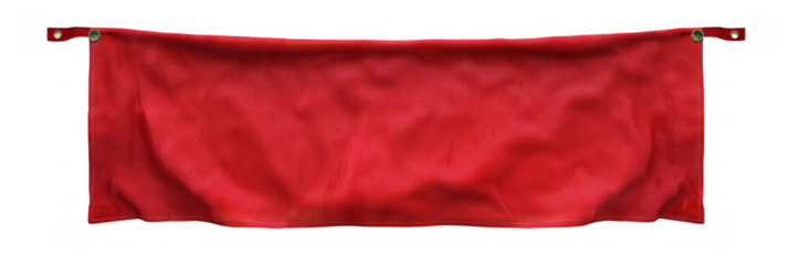 Red Fabric Banner with Eyelets