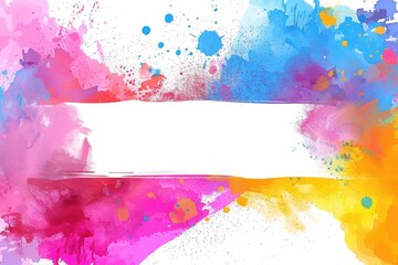 Abstract watercolor background with splashes of color.