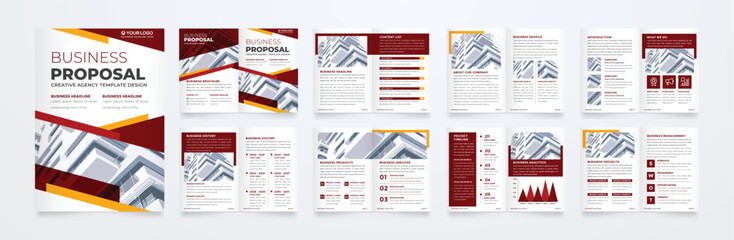 minimalist brochure template with modern concept and minimalist layout use for business profile and product catalog