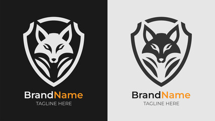 Fierce Fox Shield Logo Design