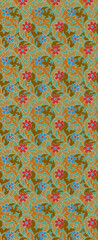 Digital textile allover pattern design 