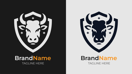 Discover a bold and expressive cow head logo design, perfect for your brand identity