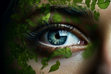 Fototapeta premium World Earth Day, Generative AI ecology protection concept, human responsibility