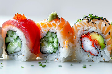 AI generated picture of delicious restaurant dish serving isolated on white color background generative ai