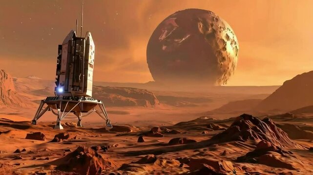 Apparatus launched from the ground in weightlessness over the planet being explored.  The gravity of the spacecraft.