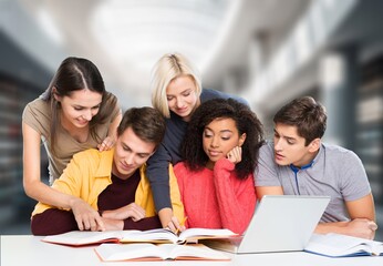 Diverse Group of workers or Students Collaborating in Discussion
