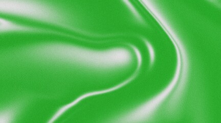 Green smooth flowing abstract silk textile background wallpaper with copy space