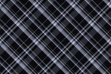 Wrapping background textile seamless, cotton fabric texture tartan. Official vector plaid pattern check in pastel and black colors.