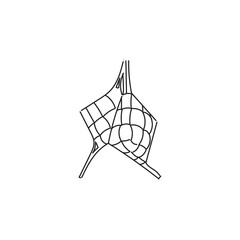 Illustration of traditional Indonesian food vector called “ketupat”