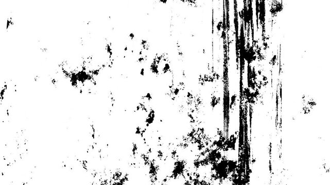 Stop motion grunge black and white grunge background 4k. Vintage white textured old paper animation video background with overlays, loops, textures and grain for effects. grunge