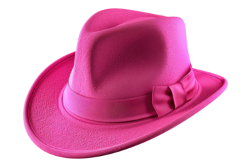 Pink hat isolated on transparent background