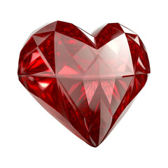 red sapphire or stone isolated on white