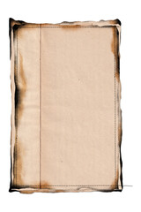 Scrapbook embellishments basis design. Blank burned paper junk journal card printable isolated universal use