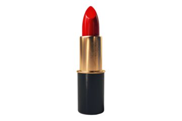 Red lipstick isolated on transparent background