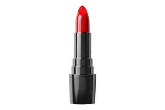 Red lipstick isolated on transparent background