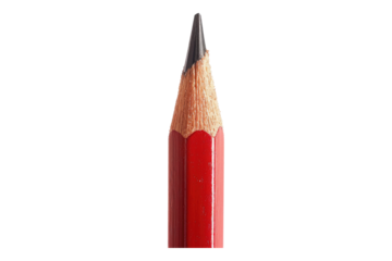 Red pencil isolated on transparent background
