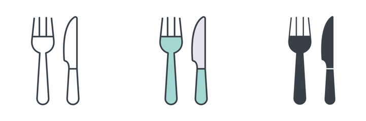 Fork and Knife icon theme symbol vector illustration isolated on white background