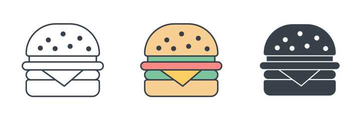 Hamburger icon theme symbol vector illustration isolated on white background
