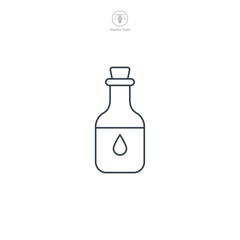 Olive Oil Bottle icon theme symbol vector illustration isolated on white background