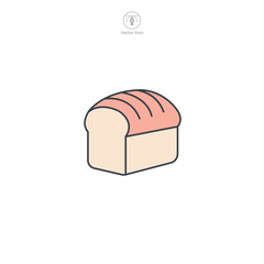 Bread bakery icon theme symbol vector illustration isolated on white background