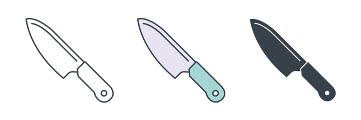 Chef Knife icon theme symbol vector illustration isolated on white background