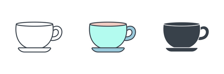 Coffee Cup icon theme symbol vector illustration isolated on white background