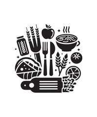 vector food vector art,graphics foods icons set,vintage illustration food clipart,vector foods flat style artwork design.