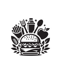 vector food vector art,graphics foods icons set,vintage illustration food clipart,vector foods flat style artwork design.