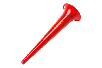 Red vuvuzela isolated on transparent background