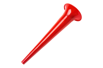 Red vuvuzela isolated on transparent background