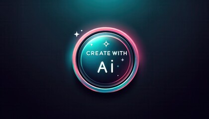 Create with AI Neon Badge