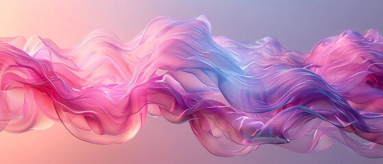Fototapeta premium Abstract concept of mental health, using fluid, organic shapes in bright.