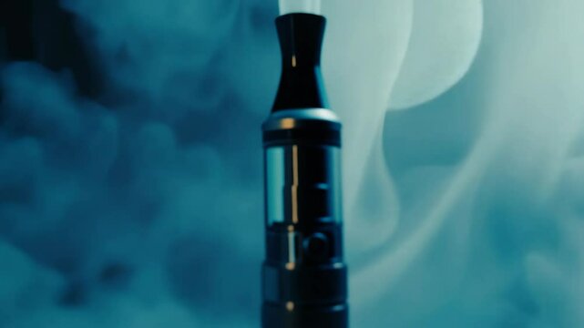 Vape pen emitting dense cloud of smoke