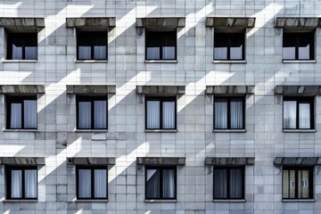 Fototapeta premium Balconies of a high-rise building. Beautiful simple AI generated image in 4K, unique.