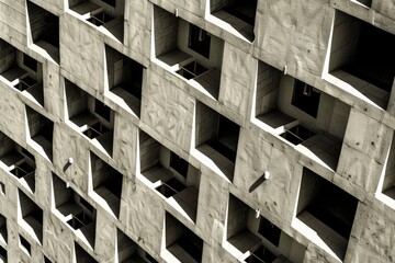 Balconies of a high-rise building. Beautiful simple AI generated image in 4K, unique.
