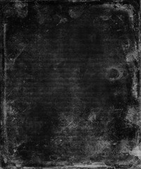 Obraz premium Dark grunge obsolete scary texture, horror background with frame and space for your design