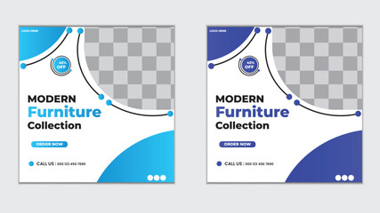 posts on social media vector illustration.Set of Editable minimal square banner template.