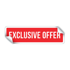 Fototapeta premium Red sale sticker with peeling corner