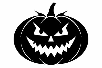 Halloween pumpkin black vector silhouette