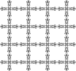 Seamless abstract geometric pattern in black on white background