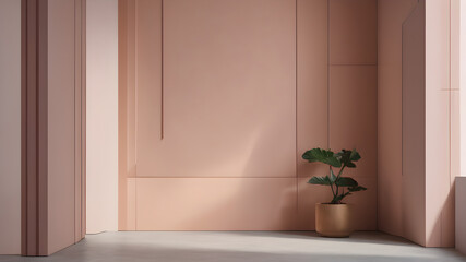 Minimalistic geometric shapes in soft colors