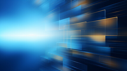 abstract blue technology square background.